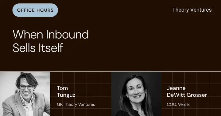 Preview image from Tomasz Tunguz: When Inbound Sells Itself