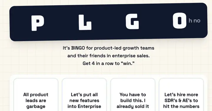 Preview image from Elena Verna: Congrats, your sales problems in PLG are completely unoriginal